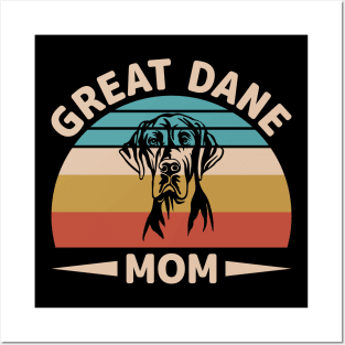 Great Dane Mom - Great Danes Lover Dog Merch Posters and Art